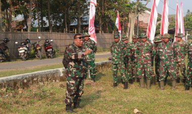 Jelang Pembukaan TMMD ke-128, Danramil Winong Pimpin Apel dan Kerja Bakti di Gunungpanti